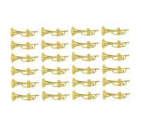 HEMOTON 24piezas Mini Trompeta De Juguete De Trompeta Decorativo Para Paisajismo Modelo De Miniadornos De Bricolaje Para Escenas