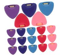 HEMOTON 25piezas Caja Organizadora De Púas De Guitarra Estuche Triangular Portátil para Guardar Púas De Banjo Ukelele Unidades Colores