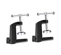 HEMOTON 2piezas Abrazaderas De Metal Para Escritorio Base De Soporte Tipo c Clip Fijo Para Lámpara Soporte Para Micrófono Resistente y Duradera