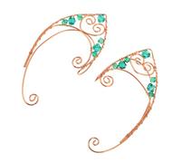 HEMOTON 2piezas Clip De Oreja Retro Aretes De Clip Para Mujer Estilo Vintage Antiguo Ear Cuffs Boho Sin Perforaciones Hebilla Para Oreja Aretes Vintage De Elfos Para Disfraz