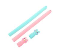 HEMOTON 2piezas Funda Protectora Antideslizante para Lápiz Pencil De Silicona Colores Pastel Rosa y Verde Menta Diseño De Caricatura para Evitar Caídas y Pérdidas