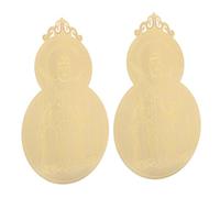 HEMOTON 2piezas Tarjeta de Cobre Cepillado Tarjeta Taisui Chino Suerte y Protección para Decoración Tradicional y Uso Diario