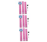 HEMOTON 3 Juegos Altura Pegatinas Regla De Altura Imprimible Tabla De Altura Decoración De La Pared Decoración Ribete Bebé Japón Rosa De Polivinilo Cuarto De Los Niños