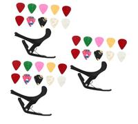 HEMOTON 3 Juegos cejilla guitarra cejilla banjo selección bajo capo guitarra guitar picks guitarras cejilla plástico la abrazadera capo Afinación Accesorios colocar