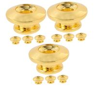 HEMOTON 3 Juegos Hebilla De Correa De Guitarra Pasador De Correa De Guitarra Extremo Metálico Botones De a De Botón De Bloqueo De La a De La Metal Golden