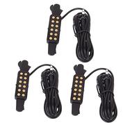 HEMOTON 3 Pastillas Portátiles Con Clip Para Guitarra Acústica Amplificador De Sonido Color Negro De 38 A 41 Pulgadas Cuerdas De Acero Clip Acolchado Seguro.