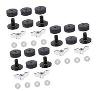 HEMOTON 3 Piezas 12 1 platillo de Accesorios para batería tuercas de protección. nueces de ala arandelas de fieltro antideslizante almohadilla de fieltro sintió colocar
