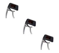 HEMOTON 3 Piezas afinador de guitarra afinador automático de guitarra de violín de bajo capo cejilla de Cristal liquido sintonizador
