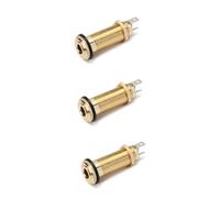 HEMOTON 3 Piezas cilindro de guitarra guitarras bajas +electrica Jacobo bajo conector de salida de clavija de pies cortos Jack enchufar eléctrica enchufe