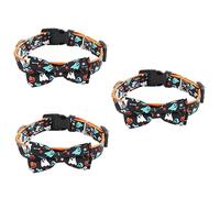 HEMOTON 3 Piezas Collar para Mascotas Halloween con Diseño de Fantasmas Negro XS para Perros y Gatos Accesorio Seguro y Cómodo para Fiestas Festivas