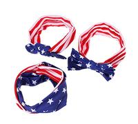 HEMOTON 3 piezas Diademas para Bebés Recién Nacidos con Diseño de Bandera Americana de Accesorios para Cabello para Cumpleaños y Fotografía Familiar