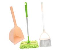 HEMOTON 3 Piezas Juguetes de Limpieza para Mini Escoba Fregona y Recogedor Colores Brillantes Juego de rol para Interiores y Exteriores Duradero y Educativo