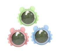 HEMOTON 3 Piezas Juguetes para Limpiar Los Dientes Gato para Gatos De Interior Gato Interactivo Mi Paquete De Hierba Gatera Hierba Gatera para Mascotas Gatillo Limpieza Bases De Plastico