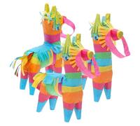 HEMOTON 3 piezas Mini Piñata Burro para Decoración de Fiesta para Cumpleaños y Celebraciones Mexicanas para Cinco de Mayo y Reuniones Familiares
