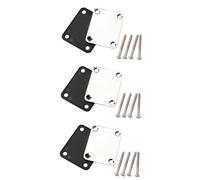 HEMOTON 3 Piezas placa de cuello de guitarra repuestos de guitarra tornillo de puente de sillín de accesorios electrica tablero de conexión del mástil de la bajo