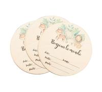 HEMOTON 3 Piezas Signo De Anuncio De Nacimiento De Bebé Signo De Nombre Tarjetas De Hitos Del Bebé Regalos De Niña Recién Nacida Regalo De Shower Niño Recién Nacido De Madera Eslogan