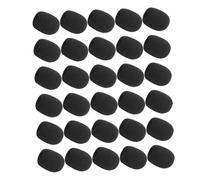 HEMOTON 30 Piezas Paravientos De Micrófono Mini Funda De Espuma Protectora Para Micrófonos De Solapa Esponja Para Uso Estudios y Grabaciones