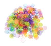 HEMOTON 300 Piezas Fichas de Bingo Transparentes de Plástico Contadores de Matemáticas y Accesorios para Fiestas para y al Póker