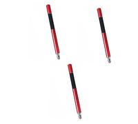 HEMOTON 3piezas Stylus Capacitivo para Pantallas Táctiles Bolígrafo De Dibujo Punta De Discos y Fibra Compatible Tabletas y Teléfonos Color Rojo para Notas y Dibujo