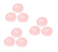 HEMOTON 3sets Hojaldre De Dispensador Estera Cosa Fórmula Más Cálido Jugar Cuerpo Soplo Mezclador Cómoda Borla Para Polvos Con Lazo Los Soplan Felpa Rosa 3pcs*3