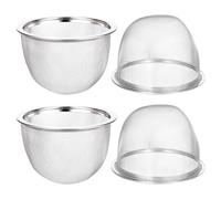 HEMOTON 4 Coladores de Té de Acero Inoxidable Malla Fina para Infusiones, Resistentes al Calor y Filtro Reutilizable para Amantes del Té