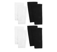 HEMOTON 4 Pares Mangas para Espinilleras de Fútbol Doble Calcetines Transpirables con Inserto Seguro para Jóvenes y Adultos Protección Ergonómica y Gestión de Humedad