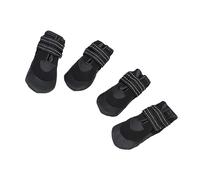 HEMOTON 4 Piezas Botas de Lluvia Luminiscentes para Perros Zapatos de Goma Impermeables y Antideslizantes Colores Candy Negro