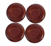 HEMOTON 4 Piezas estera de piano patas de madera vasos con ruedas antideslizantes cubrepiernas de piano sofá almohadillas antideslizantes Accesorio de ruedas para piano Eva Coffee