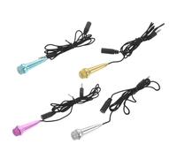 HEMOTON 4 Piezas Micrófono Mini Cableado para Karaoke y Streaming Micrófono Condensador Portátil para Teléfono Compatible con Video Grabación y Estable para Mujeres y Hombres