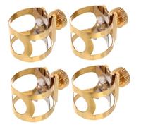 HEMOTON 4 Piezas saxo accesorios partes de ligaduras de saxo clip de saxo Abrazadera para de saxofón Clip de de saxofón partes de saxofón ligadura de saxofón alto latón