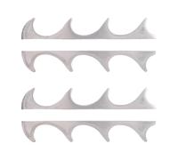 HEMOTON 4 Piezas Soporte de Ajuste para Tumbona de Aluminio, Bloqueo de 4 | Conector de Cuatro Dientes, Ensamblaje Modular Seguro, Ligero y Plateado, para Patio Chaise Lounge y Camping Chair