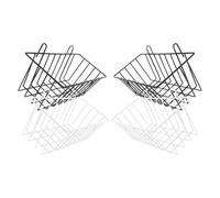 HEMOTON 4 Piezas Soporte de Metal para Heno para Pequeños Animales Dispensador Colgante para Jaula Porta Heno Resistente y Fácil de Limpiar para Conejos Cobayas y Hámsters y Negro