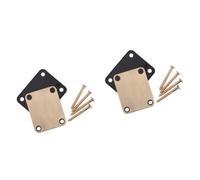 HEMOTON 4 Piezas tablero conexión del mástil la guitarra tornillo sillín guitarra placa cuello metal s bajo placa unión del mástil la