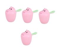 HEMOTON 4 Piezas Taza De Champú Para Bebés Rociador De Cuchara De Champú Enjuagador De Ducha De Baño Jarra De Baño Para Taza De Enjuague De Baño De Baño De Bebe Rosa Páginas