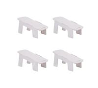HEMOTON 4 Piezas Zapatero de Doble Capa para Hogar PP Blanco | Montaje en Pared, Uso Fácil, Adecuado para Running Shoes y Flip-flops, Entrada Ordenada