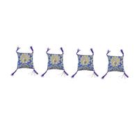 HEMOTON 4 Soportes Para Cuencos Almohadilla Budista Bordada Tapete Para Cuencos Cuenco Sonoro Decoración Artística