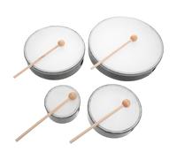 HEMOTON 4juegos Pandereta De Madera Para Instrumento De Percusión Tambor De Jazz Tambor Handpan Baqueta De Madera Para Exploración Interactiva Del Sonido