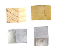 HEMOTON 4piezas Bloques de Densidad para Enseñanza de Física con Hierro Aluminio Madera y Cobre Material Educativo para Experimentos Científicos Aulas Escolares