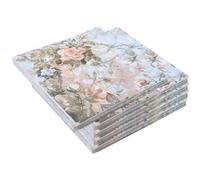 HEMOTON 5 paquetes Paquete Servilletas Desechables Coloridas Estampadas Flores Decorativas para Fiesta Cena Infantil Unidades