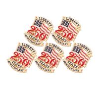 HEMOTON 5 Piezas Broche de Aniversario Broche del Día Independencia Prendedor de Solapa Bandera Estadounidense para Decoración de Ropa