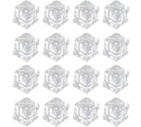 HEMOTON 50 Cubitos de Hielo Acrílicos Transparentes Irregulares para Decoración y Exhibición de Alimentos, Ligeros Alto Efecto de Simulación