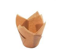 HEMOTON 50 Piezas de Cupcakes para Hornear en Casa Pasteles Envoltorios Dorados Envoltorios Tazas con Forma de Cuake Bodas Trufas Favores de Magdalenas de Tulipán Tazas de Cumpleaños