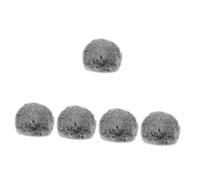 HEMOTON 5piezas Cubierta De Micrófono Peluda Antiviento Filtro Para Grabación De Audio y Entrevistas Compatible Varios De Micrófonos Protección Contra y Saliva