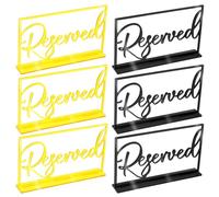 HEMOTON 6 Letreros de Mesa Reservada para Bodas de Acrílico Impresión a Doble Cara y Superficie Lisa, Elegantes y Delicados para Banquetes y Conferencias