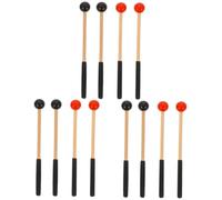 HEMOTON 6 Pares Palillo De Palos De Instrumentos Percusión Baqueta De Niños De Lengua De Accesorios De Bajo Baquetas De Marcha Instrumento De Voz Madera