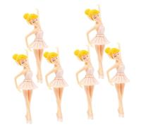 HEMOTON 6 Piezas Ballet Keychain Chica Llavero Bailarina Keychains Para Niñas Llavero Para Niñas Decoración Pastel De Fiesta De Ballet Estatuilla De Niña De Ballet El Plastico