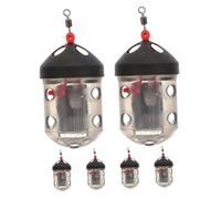 HEMOTON 6 Piezas Carp Bait Cage Feeder Portable Lightweight Fishing Lure Holder Precision Baiting Tool For Outdoor Carp Fishing