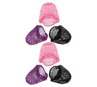 HEMOTON 6 Piezas Gorro Para Pelo de Ganchillo Elástico para Mujer Malla de Rayón Reutilizable Surtido de Colores Seguro para Dormir y Proteger Rizos