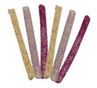 HEMOTON 6 Piezas Palitos Masticables Naturales para Conejos y Roedores Pequeños Snacks de Alfalfa y Hierba Timothy para Hámster Cobayas y Chinchillas Accesorios para Mascotas Pequeñas