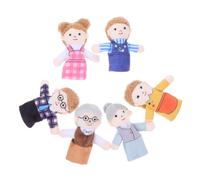 HEMOTON 6 Piezas Peluches Títeres Dedo para rol Educativo Preescolar Interacción Cuentos